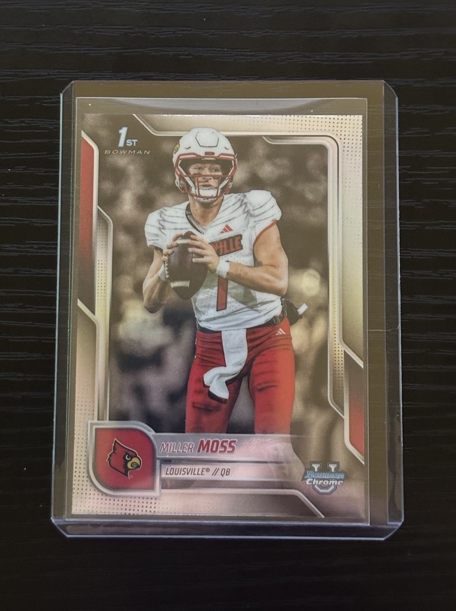 Miller Moss Refractor 1st Bowman 2025 Bowman Chrome U Louisville Cardinals!