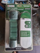 UtiliTech 3 Outlet Outdoor Timer Yard Stake 0331637 New