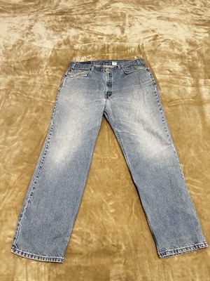 Vintage Levis Jeans 901 38x30 Relaxed Tapered Straight Leg Light Blue Wash Denim