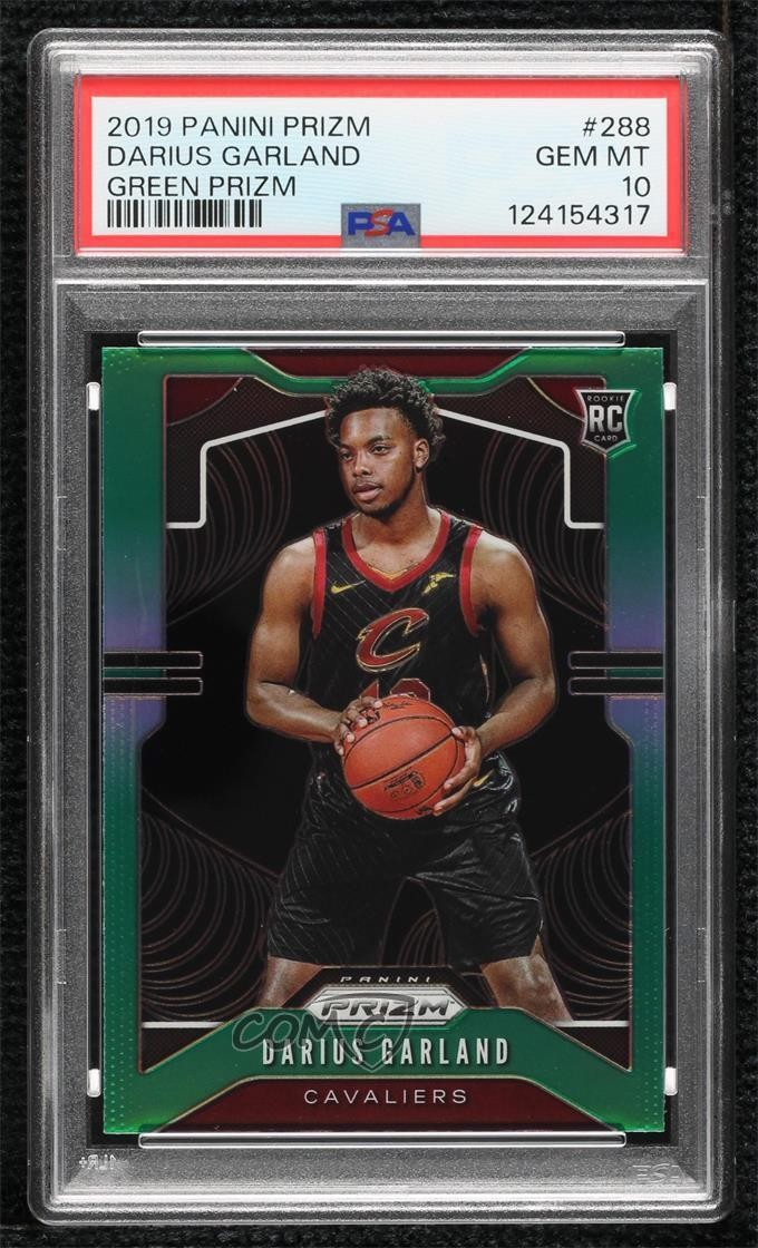 2019-20 Panini Prizm Green Darius Garland #288 PSA 10 GEM MT Rookie RC 8uc