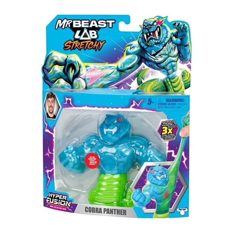 Jouet étirable MrBeast Lab Cobra Panthère pour récréation et voyage