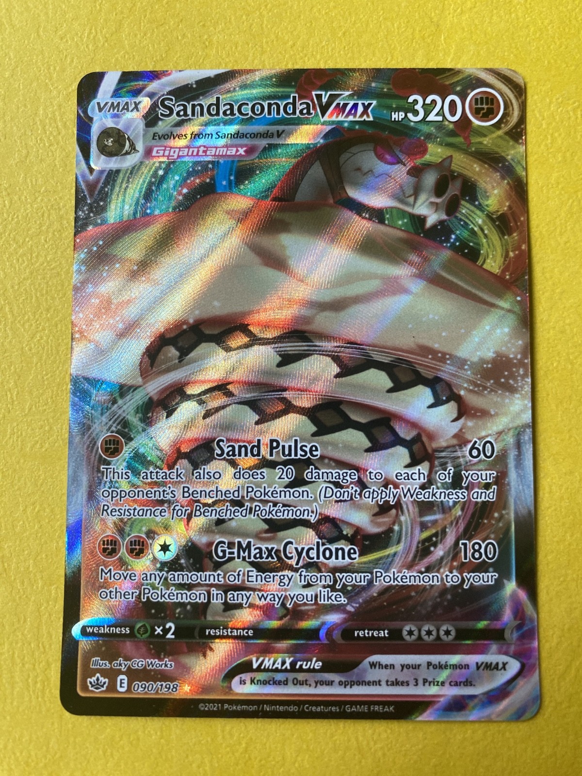Pokemon Card Sandaconda VMAX 090/198 SWSH06: Chilling Reign
