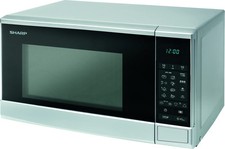 Sharp Mikrowelle R-270S 20L 800W Silber Auftauprogramm Glas Drehteller