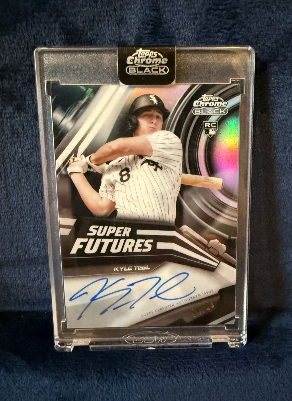 🔥Kyle Teel 2026 Topps Chrome Black Rookie Super Futures Auto /99 White Sox