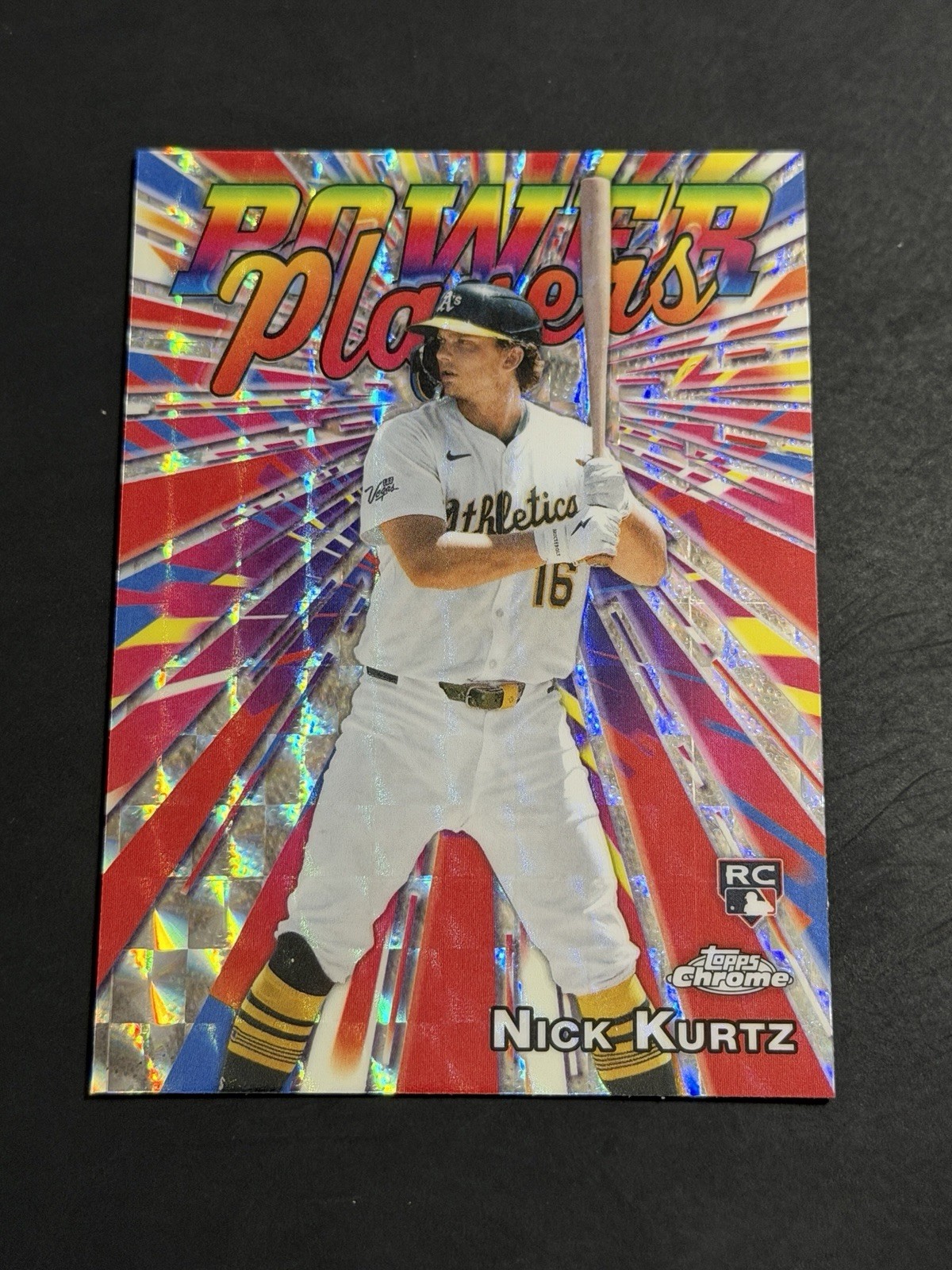 2025 Topps Chrome Update Nick Kurtz Power Players RC Geometric Refractor #PP-30