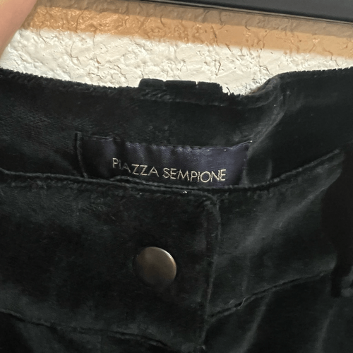 Women’s Black Velvet Piazza Sempione dress pants size 42 stretch - Afbeelding 5 van 9