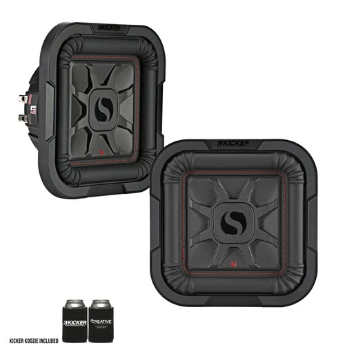 Kicker 46L7T84 Two L7T L7-Thin 8" Subs Dual Voice Coil 4 Ohm 350 Watts Each