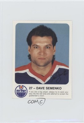 1985-86 Red Rooster Edmonton Oilers Dave Semenko #27 1d3