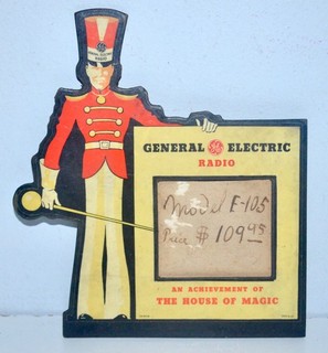 Rare General Electric Radio Maxfield Parrish 1930s Advertising Display Sign