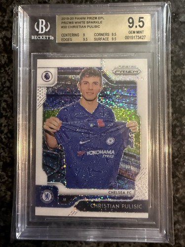Christian Pulisic [White Sparkle] #30 2019 Panini Prizm Premier League card