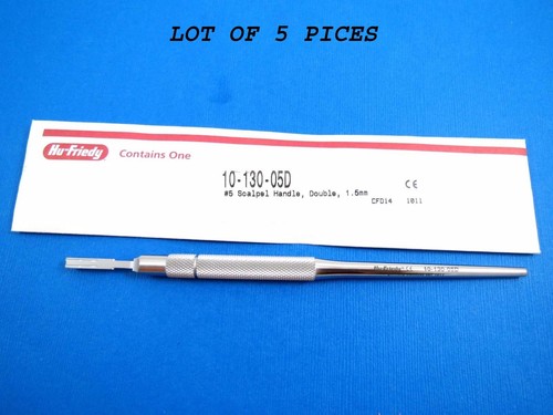 HU FRIEDY LOT OF 5 Double Bladed Scalpel Handle No.5 1.5 mm 10-130-05D