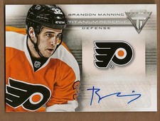 2013-14 Panini Titanium Titanium Reserve Autographs #TRBMA Brandon Manning HKY
