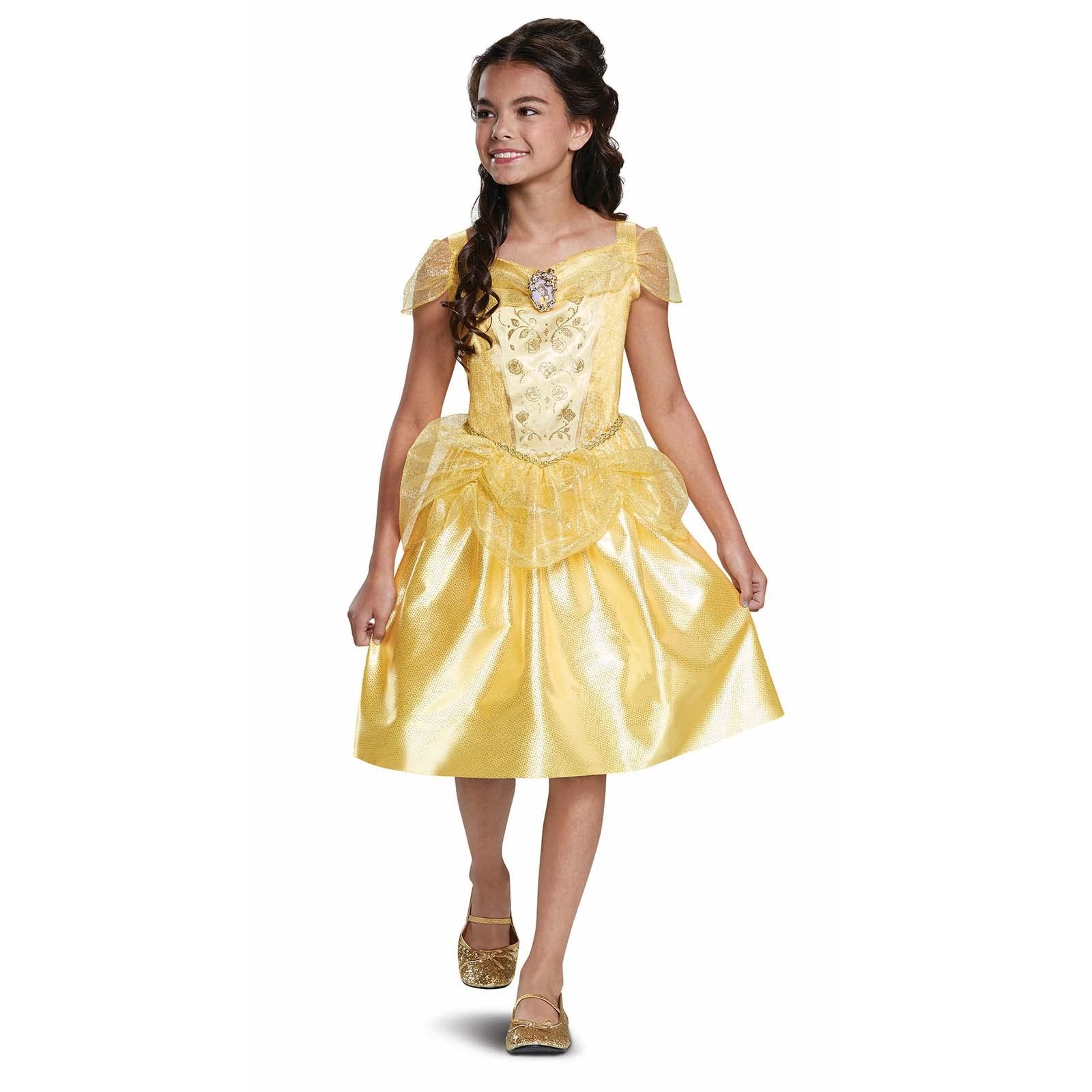 Disney Oficial - Disfraz Bella y Bestia Niña Clásico, Disfraz Princesa Niña En T