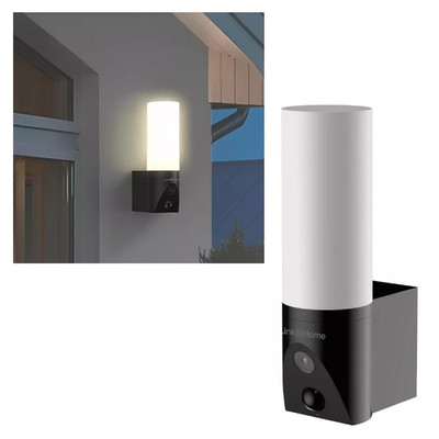 Link2Home Smart Veranda Light mit Kamera - WLAN, App-Steuerung, 2-Wege Audio