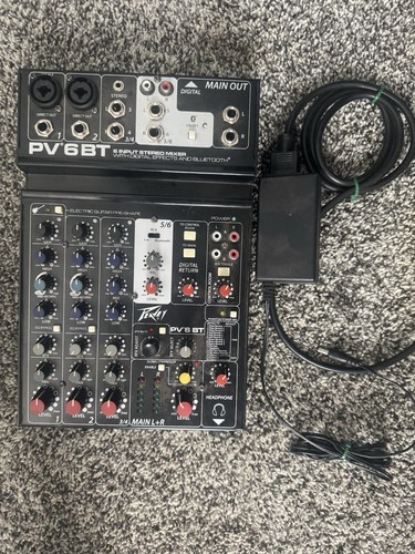 Peavey PV 6BT 6-Channel Compact Mixer with Bluetooth