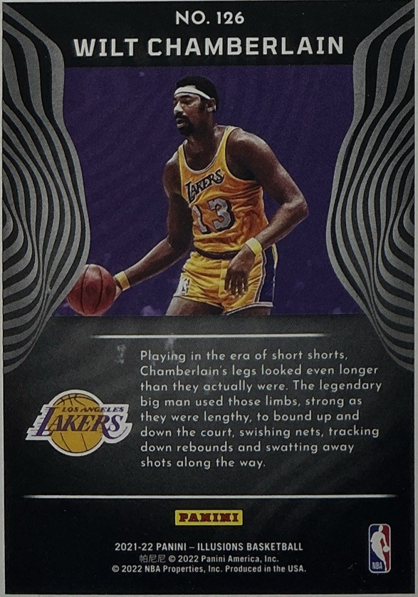 Wilt Chamberlain PSA 10- 2021 Panini Illusions -Lakers, Warriors, Jayhawks, HOF view 7
