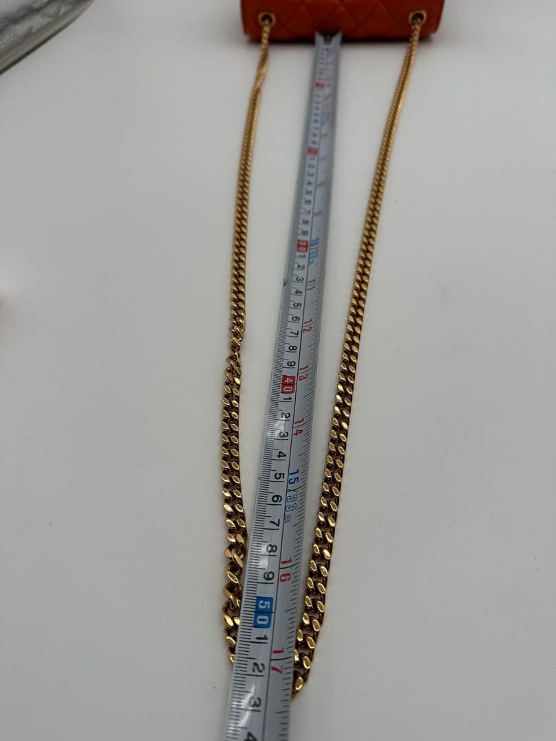 Versace Orange Leather Quilted Shoulder Bag Gold Medallion Used thumbnail 11