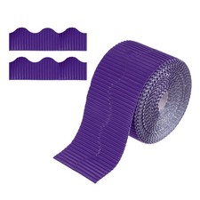 1 Roll Bulletin Board Border,White Board Trim Edge4"x49.2ft,Dark Purple