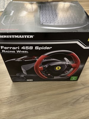 XBOX ONE Racing Wheel Thrustmaster Ferrari 458 Spider With Pedals. Open Box