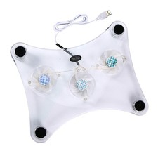 3 Fans USB Cooler Cooling Stand Pad LED Light Radiator for Laptop PC Notebook