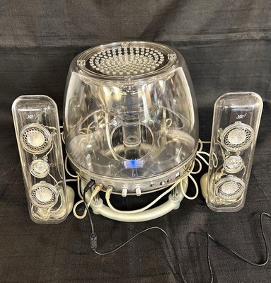VR3 Virtual Reality Sound Labs Clear Acrylic Speaker System Retro Subwoofer