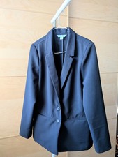 Old Navy Women's Black Button Blazer Mid-Length Long Sleeve Size M