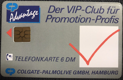 O 1558 08.94 6 DM Colgate Palmolive VIP - Club  nur 3000 Ex. Neu***Mint***