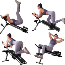 Ab Workout Machine with LCD Monitor for Home Gym,Foldable Sit-Up Bench, Full Bod