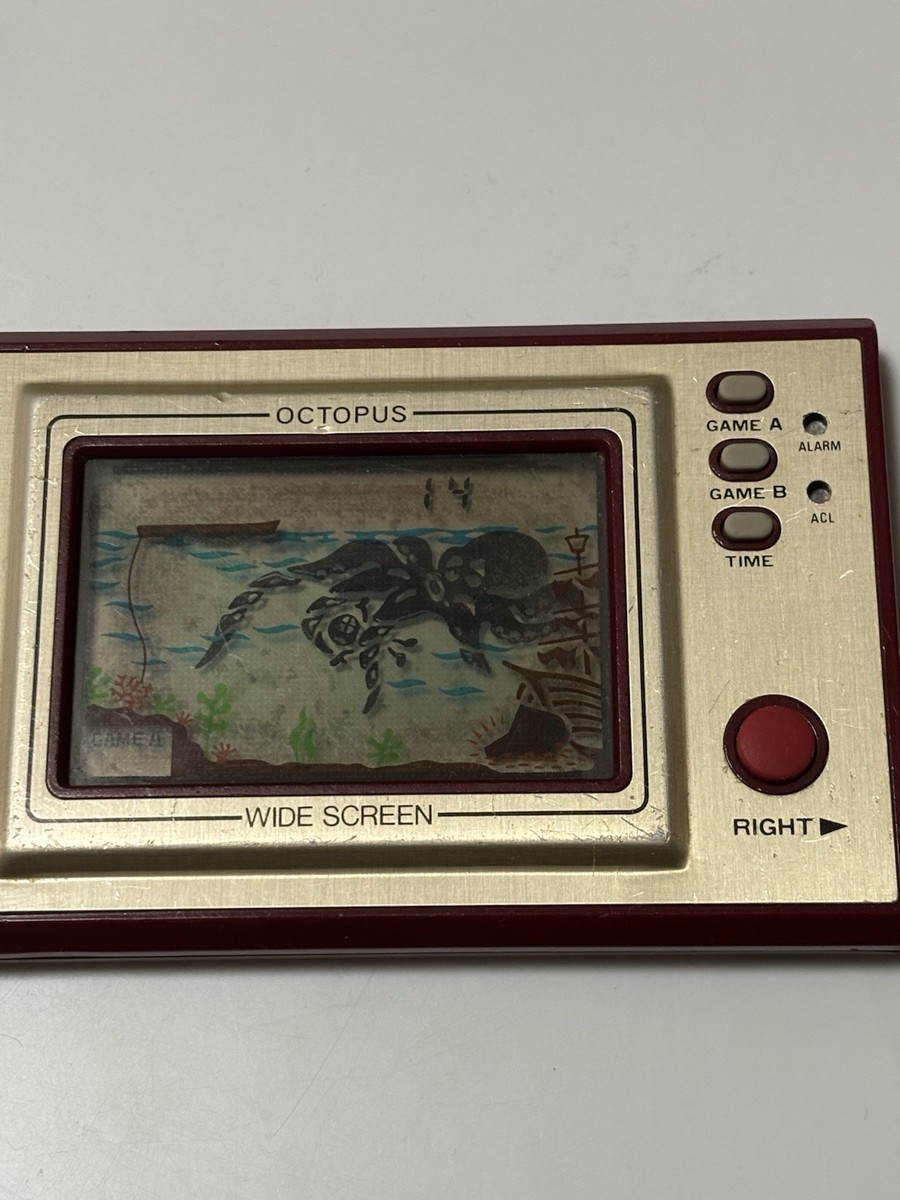NINTENDO GAME AND & WATCH Octopus Wide Screen 1981 Direct From