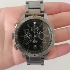 NIXON 48-20 CHRONO Gunmetal A486-632 Divers S...