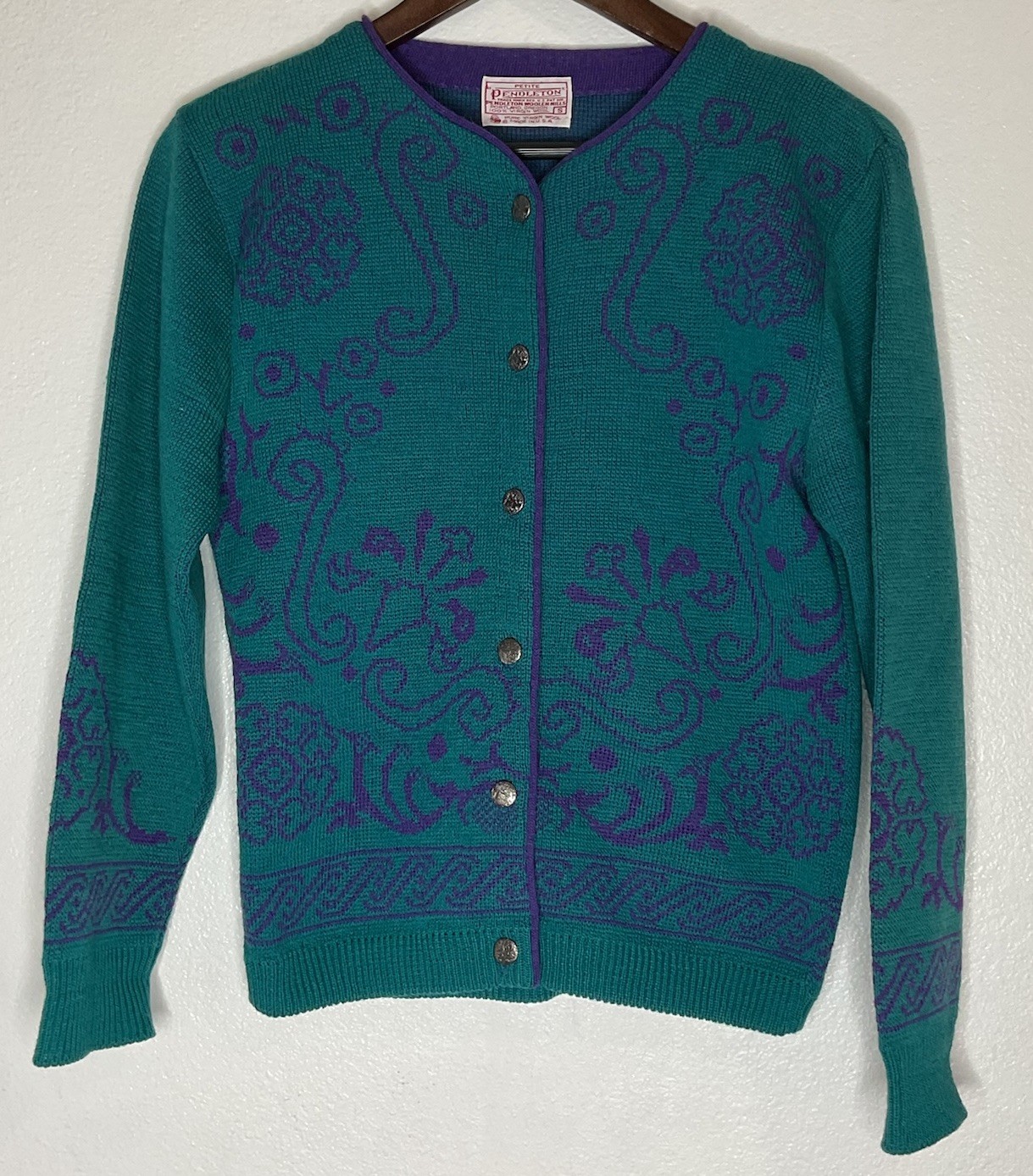 Pendleton 100% Virgin Wool Button Up Cardigan Swe… - image 5