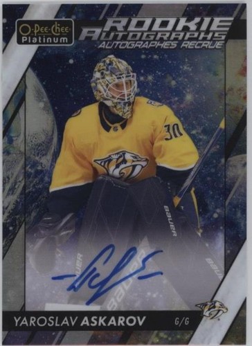 Yaroslav Askarov [Cosmic] #R-YA 2023 O-Pee-Chee Platinum Rookie Autograph card