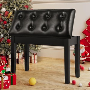Taburete de piano, banco de piano 75x35x49CM, silla de piano con espacio de almacenamiento, banco de piano 200 kg