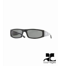 Courreges TECH Square Sunglasses Black Unisex New