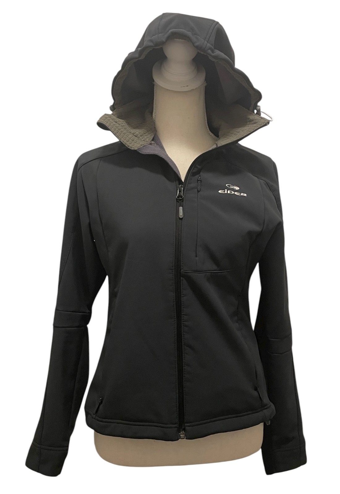 Eider Windefender Black Softshell Full Zip Hooded… - image 1
