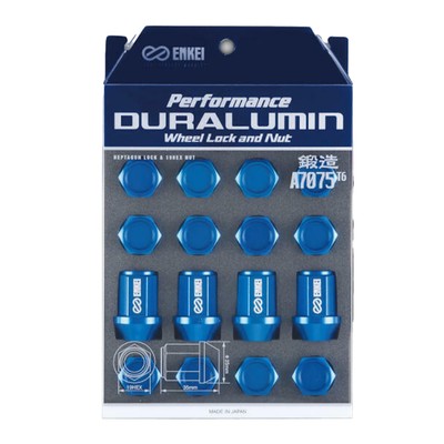 16pcs ENKEI Genuine Duralumin Wheel Lock Nut Set 19HEX 12x1.5 Blue