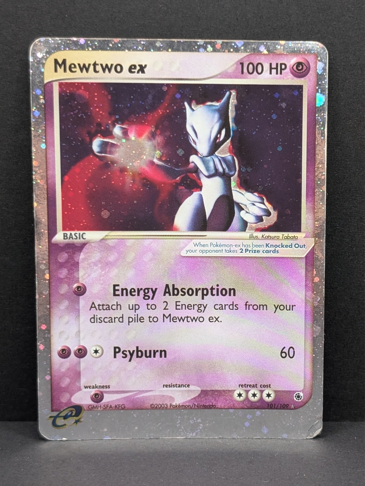 Mewtwo ex 101/109 Ruby and Sapphire Holo Ultra Rare Pokemon TCG Nintendo MP
