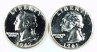 *LOT OF 2 PROOF SILVER WASHINGTON QUARTERS* *UNCIRCULATED* NR #G3991