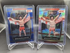 2022 Panini Select UFC Concourse Merab Dvalishvili #26 Blue and Holo
