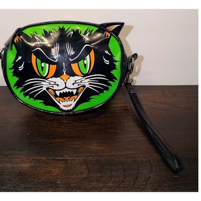 Kreepsville 666 Kattitude Horror Black Cat Mini Clutch Bag Scare Wear 2014