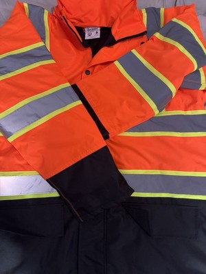 Sun Active Hi-Visibility Reflective Safety Jacket Orange Black XL