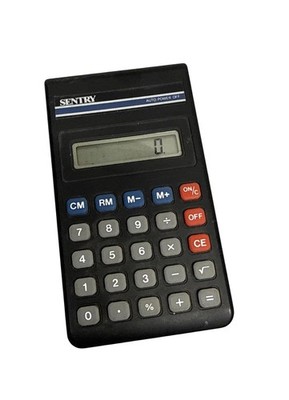 Sentry Handheld Basic Calculator Auto Power Off Battery LCD Black Portable