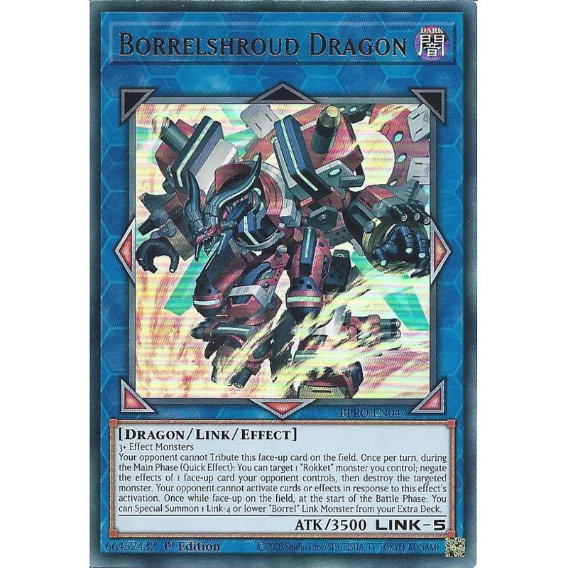 BPRO-EN047 Borrelshroud Dragon : Ultra Rare Card : 1st Edition : YuGiOh TCG