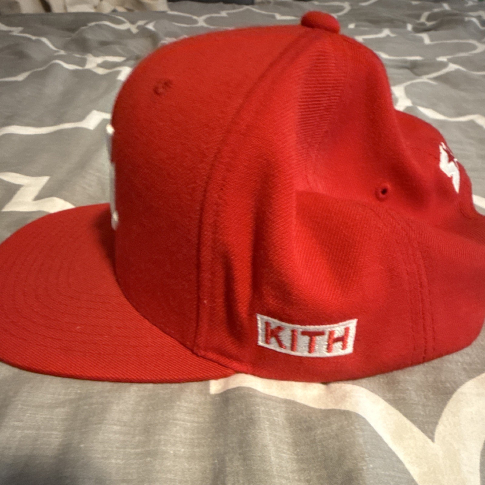 KITH Red Adjustable Snapback Hat 'Us' Embroidered… - image 2