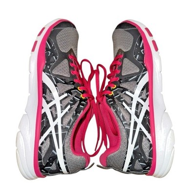 Asics S378N Running Shoes Womens 8 Pre-Owned Sneakers Pink Grey Gel Athletic