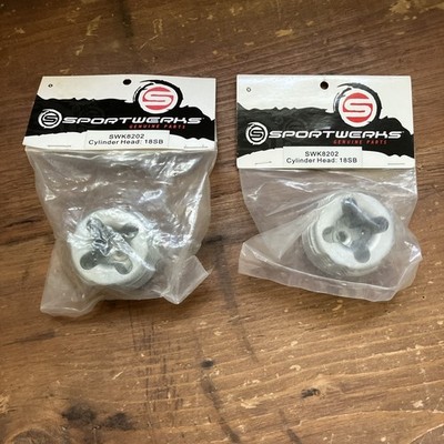 (2) Sportwerks SWK8202 Cylinder Head 18SB NOS RC Part