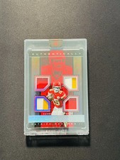 2025 Authentically Capstones Quad Patch GU Patrick Mahomes II 3/25 Encased LE24