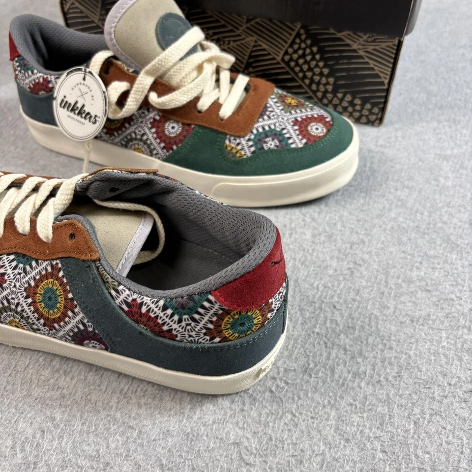 Inkkas Ace низкий верхний туфли мужчин размер 8 женщин 10 зеленый коричневый Primrose богемное Lagenlook - Изображение 4 из 4