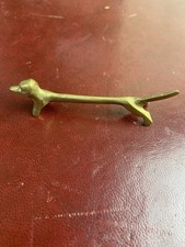 Vintage Brass Dachshund Sausage Dog Knife Rest Holder