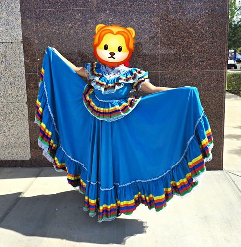 Blue Traditional Ballet Folklorico Jalisco Vestuario